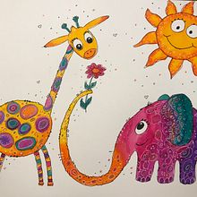 For a little baby Ein Projekt aus dem Bereich Traditionelle Illustration von queenquaas - 14.10.2021