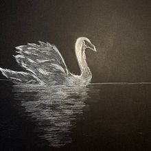 TEG: dibujo en blanco en papel negro.. Artistic Drawing project by Carla Villamana - 10.14.2021
