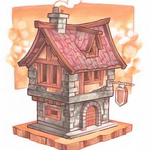 Little House (Markers). Traditional illustration, and Manga project by Caio Yo - 10.15.2021