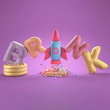 Meu projeto do curso: Tipografia 3D: brinque com cores e volume. 3D, Animation, T, pograph, 3D Animation, 3D Design, and Digital Design project by Bruno Thofer - 10.15.2021