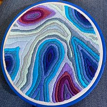 Marbled pattern by Larkrising. No. 2. Embroider project by Coricrafts - 10.16.2021
