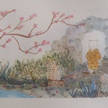 Mi Proyecto del curso: Ilustración en acuarela con influencia japonesa. Drawing, Traditional illustration, and Watercolor Painting project by miriam_him - 09.10.2021