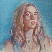 Mi Proyecto del curso: Retrato artístico en acuarela. Fine Arts, Painting, Watercolor Painting, and Portrait Drawing project by miriam_him - 10.16.2021