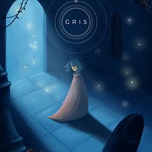 Gris game poster proposal. Traditional illustration, Design, and Game Design project by Lucía Chardon - 10.16.2021