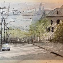 My project in Contemporary Watercolor Landscape Painting course. Fine Arts, and Watercolor Painting project by alorente22 - 10.17.2021