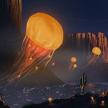 jellyfish . Traditional illustration, Digital Illustration, Digital Drawing, and Digital Painting project by Maria - 08.24.2021