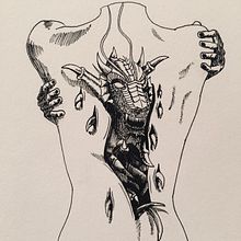 31 Days 31 Drawings jour 17 tatouage. Pencil Drawing & Ink Illustration project by Claudia Michaud - 10.16.2021