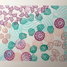 My project in Sketchbooking with Handmade Stamps course. Traditional illustration, Pattern Design, Printing, and Sketchbook project by Janet Gloyn - 10.12.2021