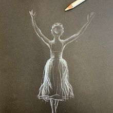 llapis blanc sobre paper negre. Traditional illustration project by yaiza tejada carrasco - 10.18.2021