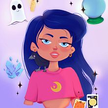 Meu projeto do curso: Criação de personagens femininas estilo cartoon com Procreate. Traditional illustration, Digital Illustration, and Digital Drawing project by Natalha Maffra - 10.14.2021