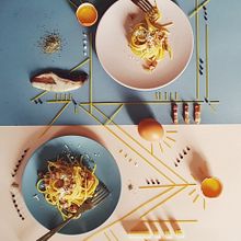 Barilla, "Carbonara day", 2018. Publicidade, Fotografia, Direção de arte, Artesanato, Redes sociais e Instagram projeto de Giulia Bernardelli - 18.10.2021