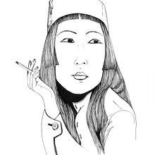 china girl. Un progetto di Illustrazione tradizionale, Disegno a matita, Disegno, Bozzetti, Disegno di ritratti, Disegno artistico, Illustrazione con inchiostro e Sketchbook di Alejando Basso - 04.04.2019
