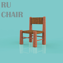 Silla madera. Design, and 3D project by Juan Pablo Martínez Pastrana - 08.31.2020