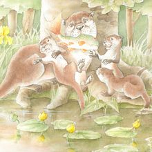 Otter matters. Traditional illustration, Fine Arts, Painting, Drawing, Watercolor Painting, Children's Illustration, and Narrative project by Anna E. Lukasik-Fisch - 10.19.2021