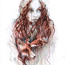 Comfort - Illustration in ink and tea on watercolour paper by Carne Griffiths. Un progetto di Illustrazione tradizionale di Carne Griffiths - 11.03.2011