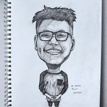 My project in Caricature Portrait with Graphite course. Projekt z dziedziny Trad, c, jna ilustracja,  R, sunek i Portret użytkownika Dominick Canda - 20.10.2021