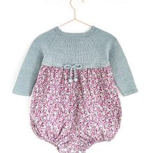 Pelele de punto y tela combinado de bebé – Tutorial y Patrón. Un proyecto de Diseño de vestuario, Diseño de moda y Tejido de Marta Porcel Vilchez - 22.03.2018
