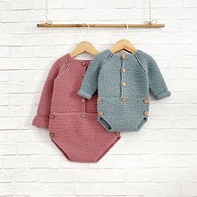Pelele de punto «Musgo Baby» -Patrón y tutorial. Un proyecto de Diseño de moda, Diseño de vestuario y Tejido de Marta Porcel Vilchez - 09.03.2016