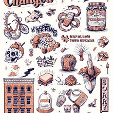 NY Flash. Un progetto di Illustrazione tradizionale, Disegno, Illustrazione digitale, Disegno a matita, Design, Design di tatuaggi, Graphic design, Tipografia, Lettering, Lettering digitale, H e lettering di David Leutert - 01.02.2017