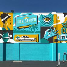 Mural Collab w/ Peter Phobia. Un progetto di Design, Illustrazione tradizionale, Fumetto, Illustrazione digitale, Lettering e Tipografia di David Leutert - 31.08.2019