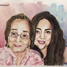 Mi Proyecto del curso: Retrato en acuarela a partir de una fotografía/ ig @martinaicazart. Traditional illustration, Watercolor Painting, and Portrait Drawing project by Gabriela Icaza - 10.21.2021