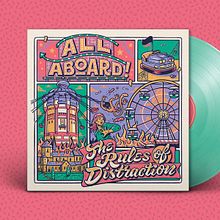  All Aboard "The Rules of Distraction". Un progetto di Br, ing, Br, identit, Design, Illustrazione tradizionale, Pubblicità, Musica, Graphic design, Illustrazione digitale, Illustrazione con inchiostro, Disegno, Disegno digitale, Tipografia, Design tipografico, Lettering, Lettering digitale, H e lettering di David Leutert - 17.03.2021