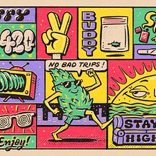 Cannabis Blog Illustration. Un progetto di Illustrazione tradizionale, Design editoriale, Illustrazione editoriale, Design, Tipografia, Design tipografico, Fumetto, Lettering, Lettering digitale, H e lettering di David Leutert - 29.09.2020