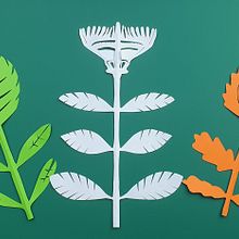 Fleurs en papier découpé. Un progetto di Collage di shivadela - 21.10.2021