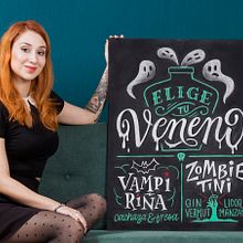 Proyecto final de curso: Elige tu Veneno. H, Lettering, Lettering, Traditional illustration, T, pograph, and Calligraph project by Paola Vecco - 10.29.2021