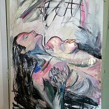Figure drawing with automatic drawing elements. Artes plásticas projeto de Jade Hermans - 22.10.2021