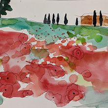 Mein Kursprojekt: Aquarellsketching: Drück deine Ideen aus . Traditional illustration, Sketching, Creativit, Drawing, Watercolor Painting, and Sketchbook project by Silke Riegel - 10.22.2021