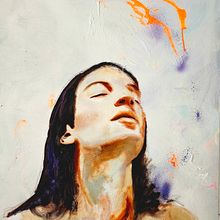 My project in Experimental Portraiture: Fusing Oil, Acrylic, and Spray Paint course. Un projet de Beaux Arts, Peinture, Peinture acr, lique , et Peinture à l'huile de Patrycia Jönsson - 03.04.2024