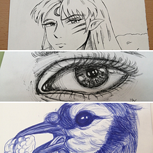 Dibujos tinta china, tinta con pilot y bolígrafo . Un proyecto de Ilustración con tinta de María González Marín - 23.10.2021