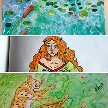 Acuarelas, óleo, pastel, escultura... . Un proyecto de Pintura a la acuarela y Pintura al óleo de María González Marín - 23.10.2021