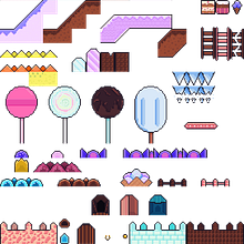 Meu projeto do curso: Criação de cenários pixel art para videogames. Un proyecto de Animación 2D, Animación 3D, Videojuegos, Pixel art, Diseño de videojuegos y Desarrollo de videojuegos de Bruna Dorneles - 23.10.2021