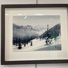 Video-Winter landscape. Watercolor Painting project by Christian Koivumaa - 10.24.2021