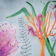 My project in Marine Universe Illustration in Watercolor course. Un progetto di Pittura ad acquerello, Illustrazione tradizionale, Pittura e Illustrazione naturalistica di Denise DESENEPART - 24.10.2021