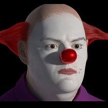 Clown. Design, Film, Video, TV, 3D, Character Design, Game Design, Graphic Design, Comic, Film, Infographics, VFX, Character Animation, Rigging, 3D Animation, 3D Modeling, Concept Art, 3D Character Design, 3D Design, Game Design, Game Development, and Color Correction project by Jorge Cerrada Sánchez - 10.24.2021