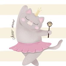 Dancing kitty . Traditional illustration project by Yana K. - 10.21.2021