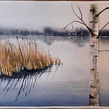 My project in Atmospheric Landscapes in Watercolor  course. Fine Arts, Painting, and Watercolor Painting project by Anna - 10.25.2021