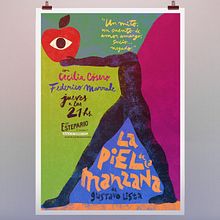 La piel de la manzana - Teatro. Un proyecto de Diseño de carteles y Diseño de ZORZAL - 26.10.2021