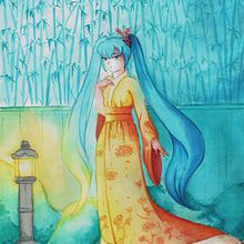 Proyecto Ilustración en acuarela con influencia japonesa. Un proyecto de Dibujo, Ilustración tradicional y Pintura a la acuarela de daniela.ortiz.fabian - 26.10.2021