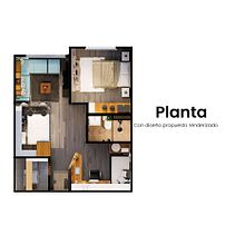 Mi Proyecto del curso: Diseño de interiores de principio a fin, Apt buscando amplitud, innovador e iluminado, dando tonos oscuros en ciertos espacios a destacar de igual forma contrastando con tonos cálidos de la madera . Interior Design, Interior Architecture & Interior Decoration project by anabrealf - 10.23.2021