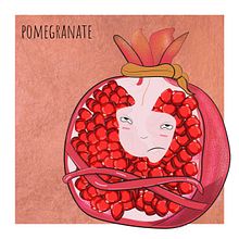 pomegranate. Traditional illustration, Digital Illustration, Graphic Design, and Vector Illustration project by Aga Elbert - 10.27.2021