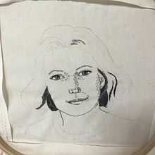 My project in Creation of Embroidered Portraits course. Un projet de Broderie de Lise Vézina - 27.10.2021