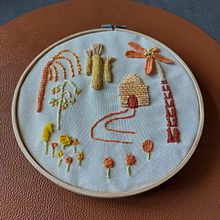 Mon projet du cours : Introduction à la broderie en relief. Un proyecto de Bordado de christine Fanizzi - 27.10.2021