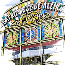 Ilustração do Theatro José de Alencar. Un proyecto de Ilustración tradicional de Fabricio Porto - 03.02.2018