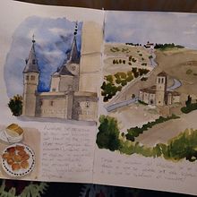 Mi Proyecto del curso: Cuaderno de viaje en acuarela. Traditional illustration, Watercolor Painting, Architectural Illustration, and Sketchbook project by wholelottaisa - 10.27.2021