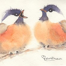 My project in Artistic Watercolor Techniques for Illustrating Birds course. Un proyecto de Ilustración tradicional, Pintura a la acuarela, Dibujo realista e Ilustración naturalista				 de antheaday - 28.10.2021