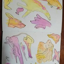 Mi Proyecto del curso: Creación de personajes antropomorfos. Un proyecto de Ilustración tradicional, Diseño de personajes, Dibujo, Ilustración digital y Pintura a la acuarela de Norma Guadalupe Ortega Monforte - 28.10.2021